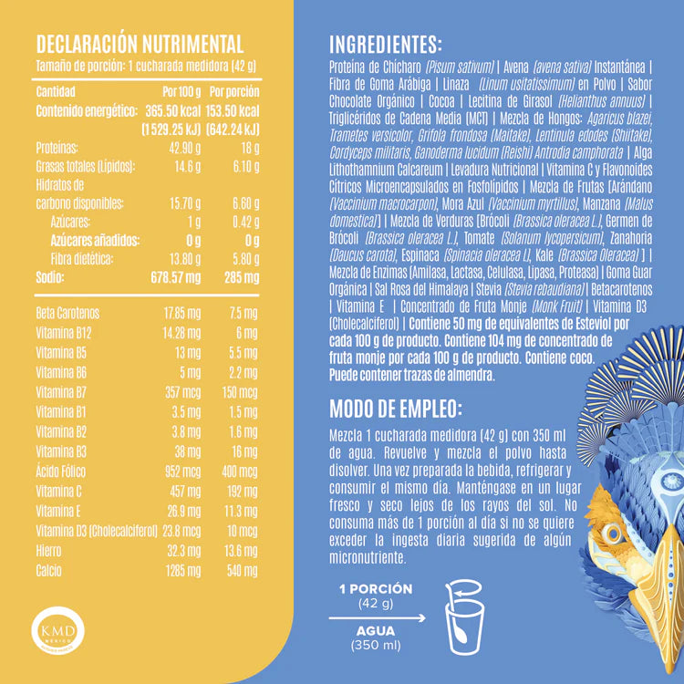 Peacock Plant Meal Coco-Vainilla 10 Pack Sobres